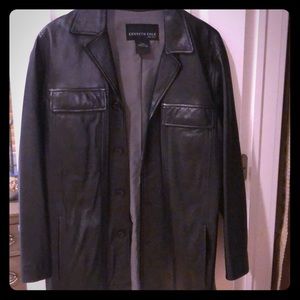 Leather sports jacket